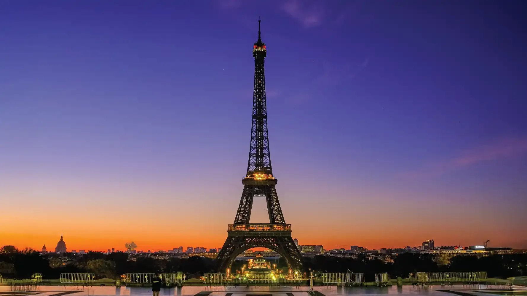 Witness Paris glow from Eiffel Tower