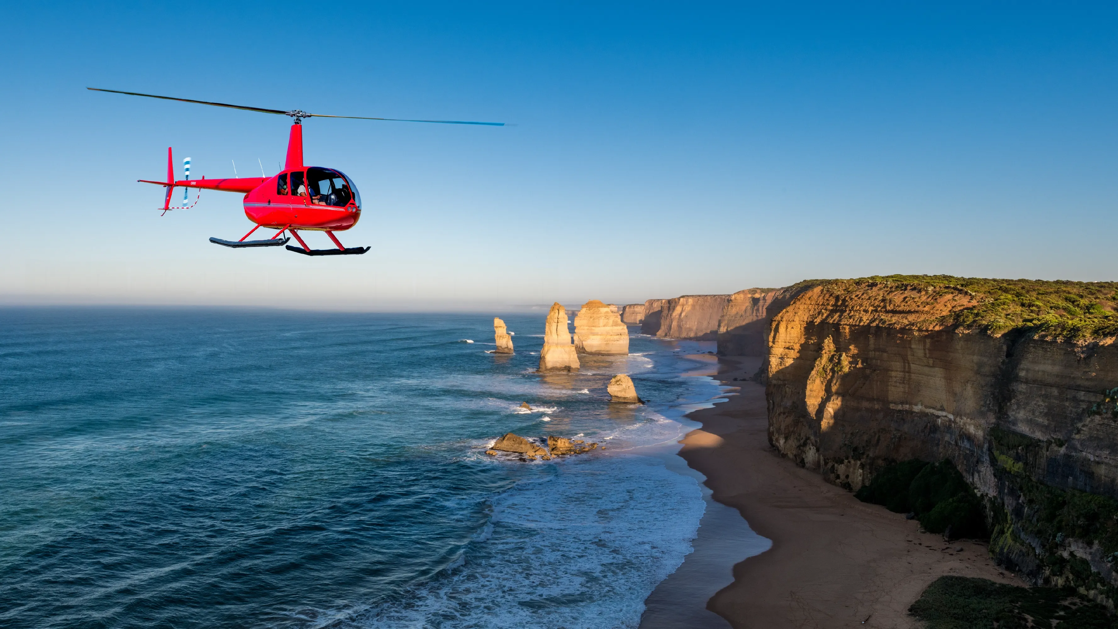 Helicopter Over Great Ocean Road’s Breathtaking Coastline